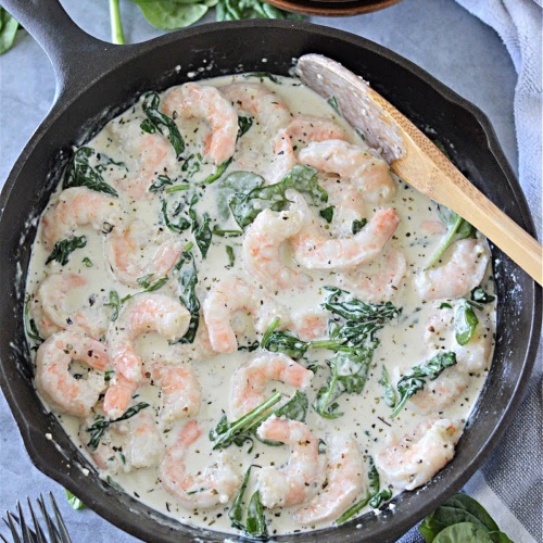 Easy Shrimp Alfredo - 2 Net Carbs Per Serving