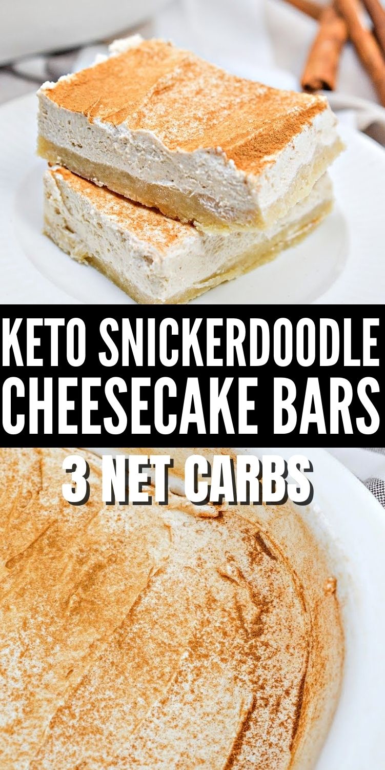 Keto Snickerdoodle Cheesecake Bars