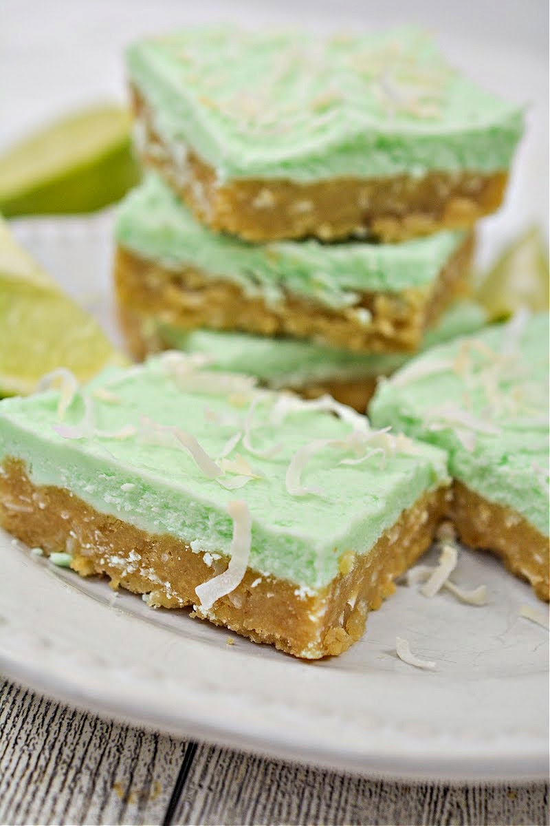 Low-Carb Lime Frosted Coconut Bars