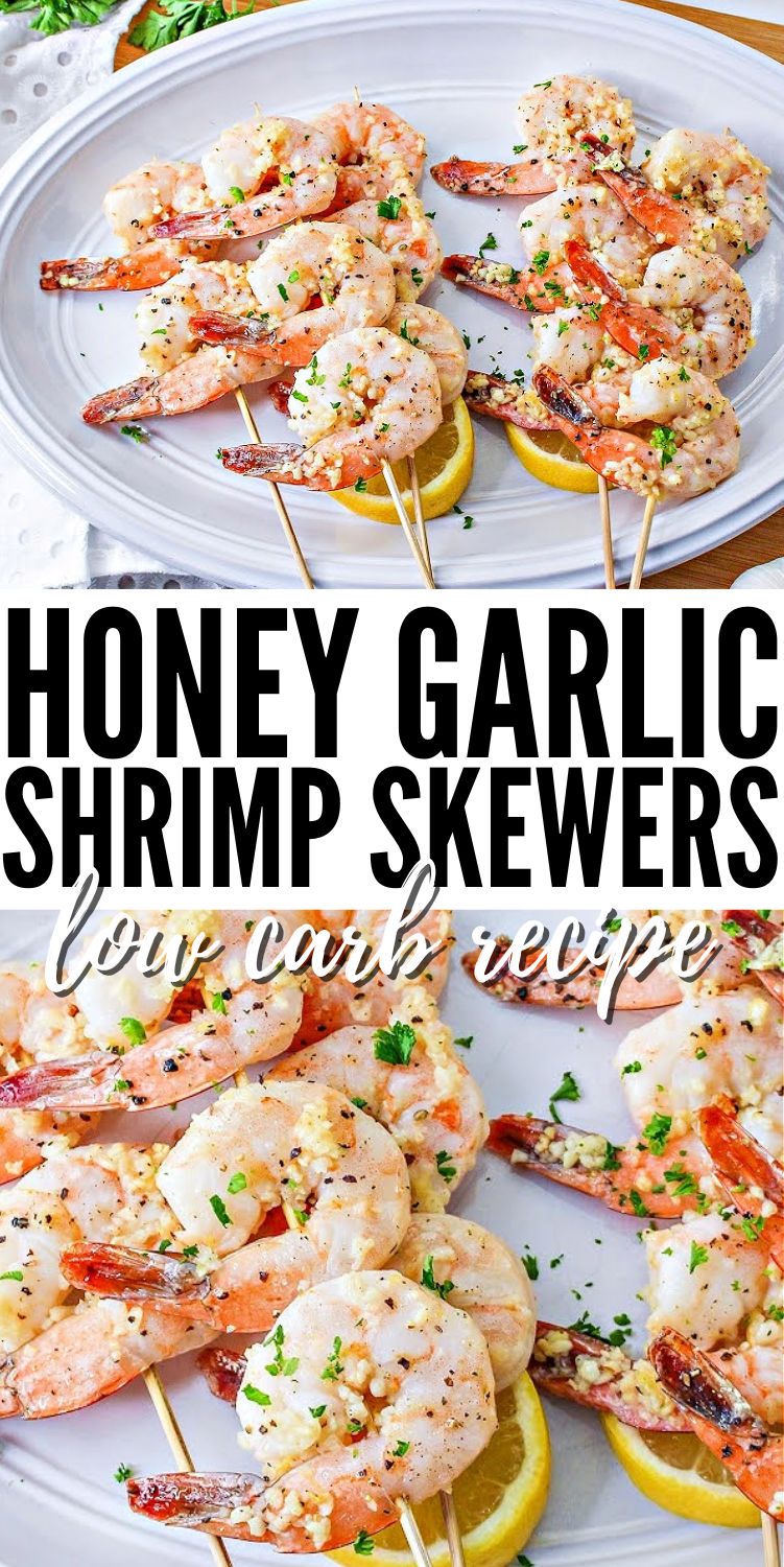Low-Carb Honey Garlic Shrimp Skewers