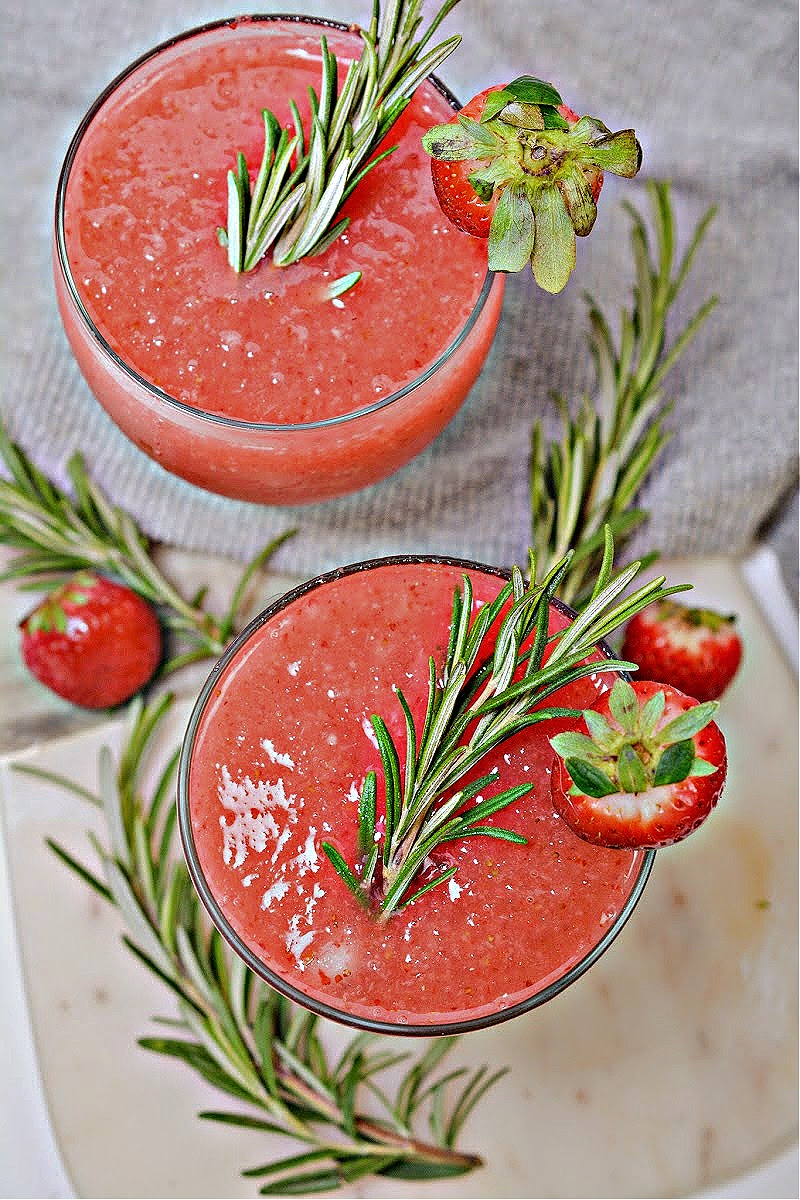 Keto Rosemary & Strawberry Daiquiri