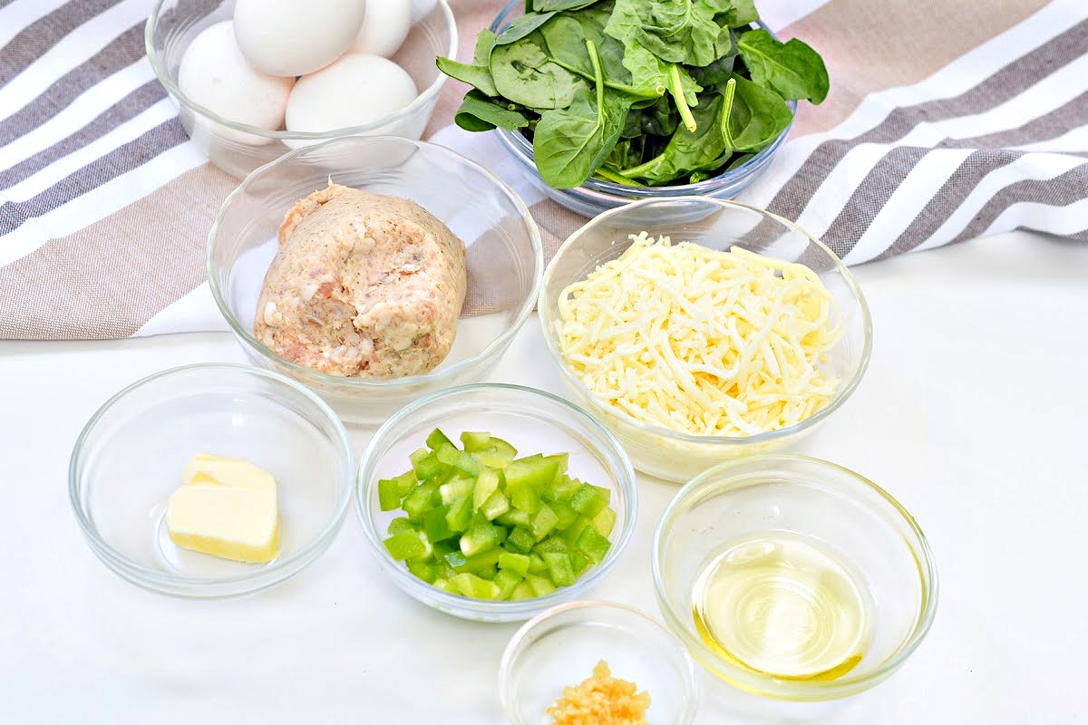 Ingredients that you'll need to make inside out omelette