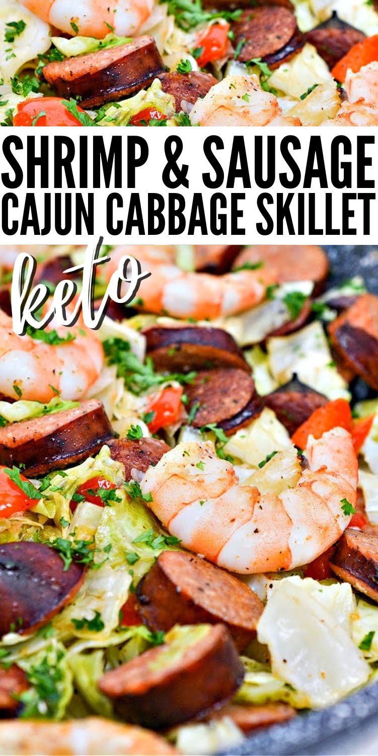 Keto Cajun Cabbage Skillet With Shrimp and Sausage 