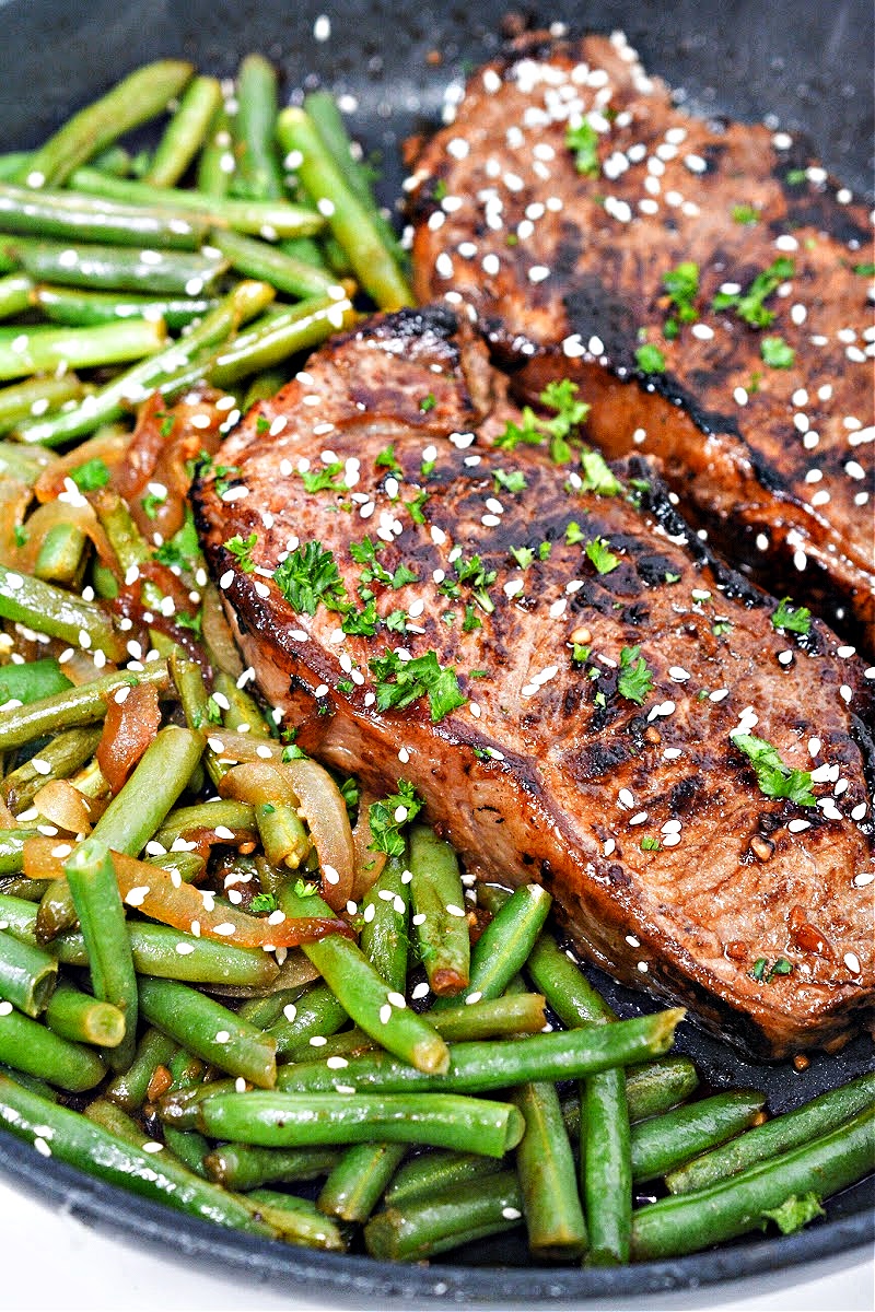 Keto teriyaki steak