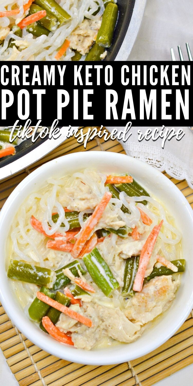 Creamy Keto TikTok Chicken Pot Pie Ramen