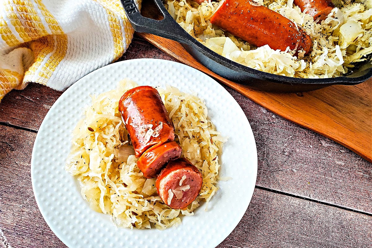 Low-Carb Kielbasa and Sauerkraut