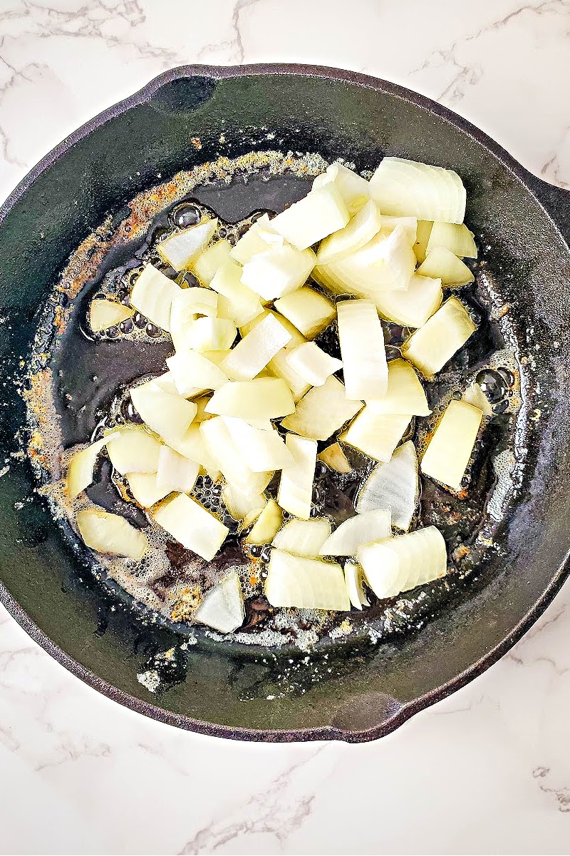 Onions in a skillet