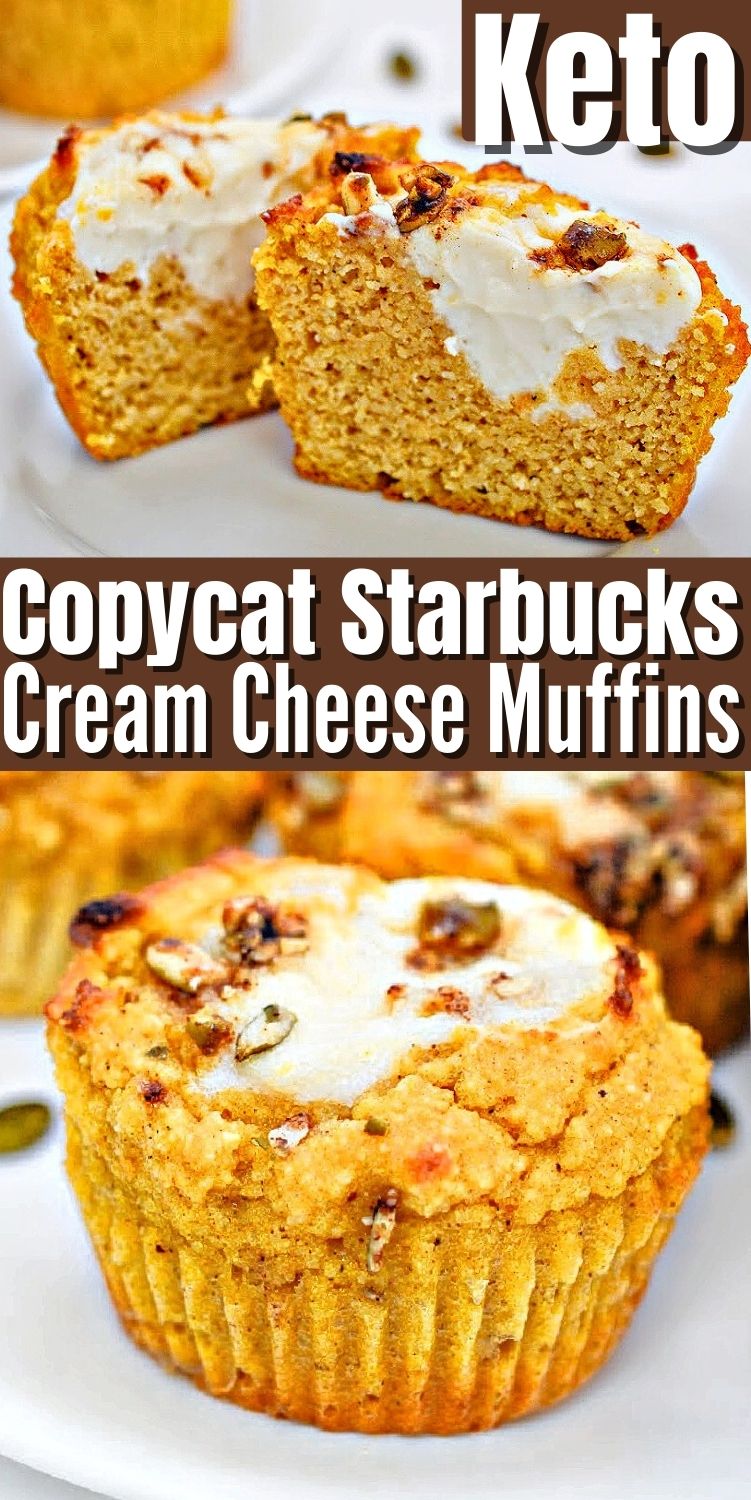 Keto Copycat Starbucks Pumpkin Cream Cheese Muffins 