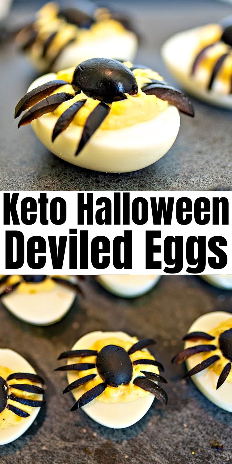 Keto Halloween Deviled Eggs