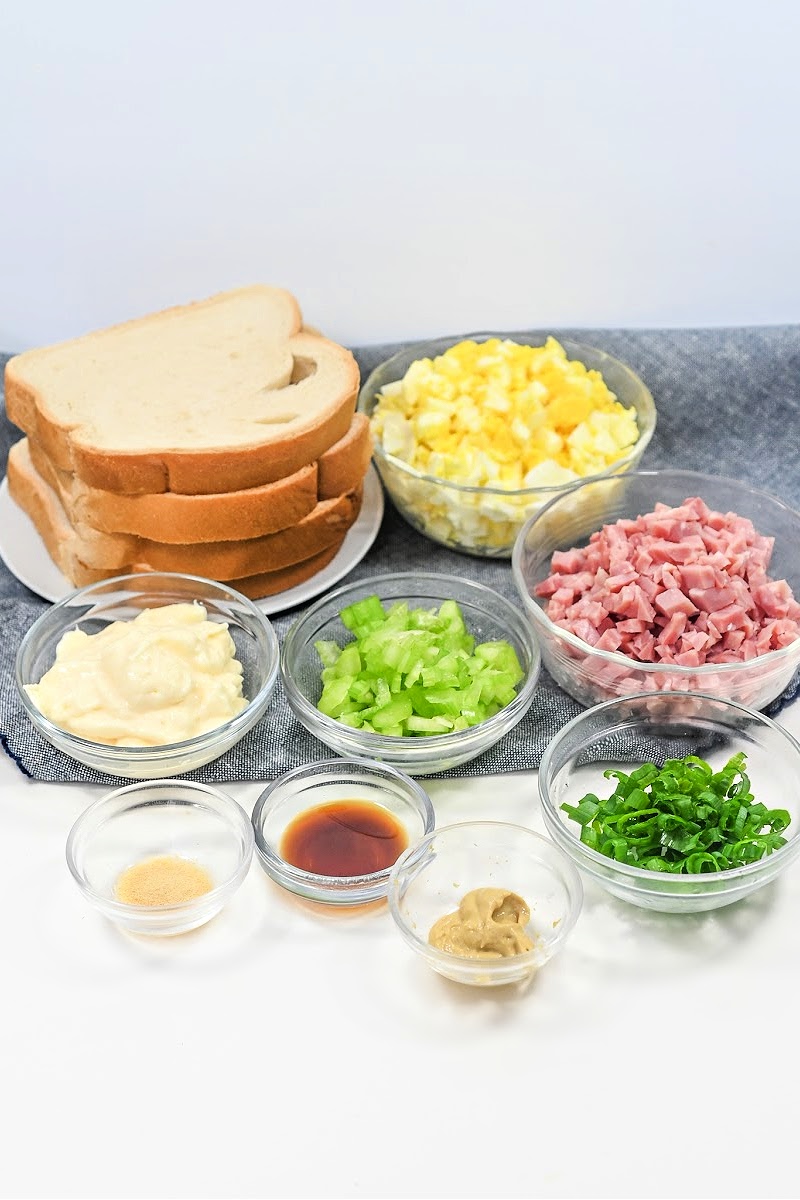 Keto Ham and Egg Salad Sandwich Ingredients