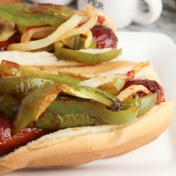 Low Carb Sheet Pan BBQ Sausage and Peppers